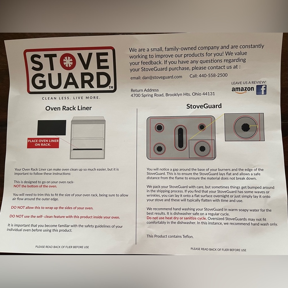 Stove Guard Oven Rack & Stove Top Liner